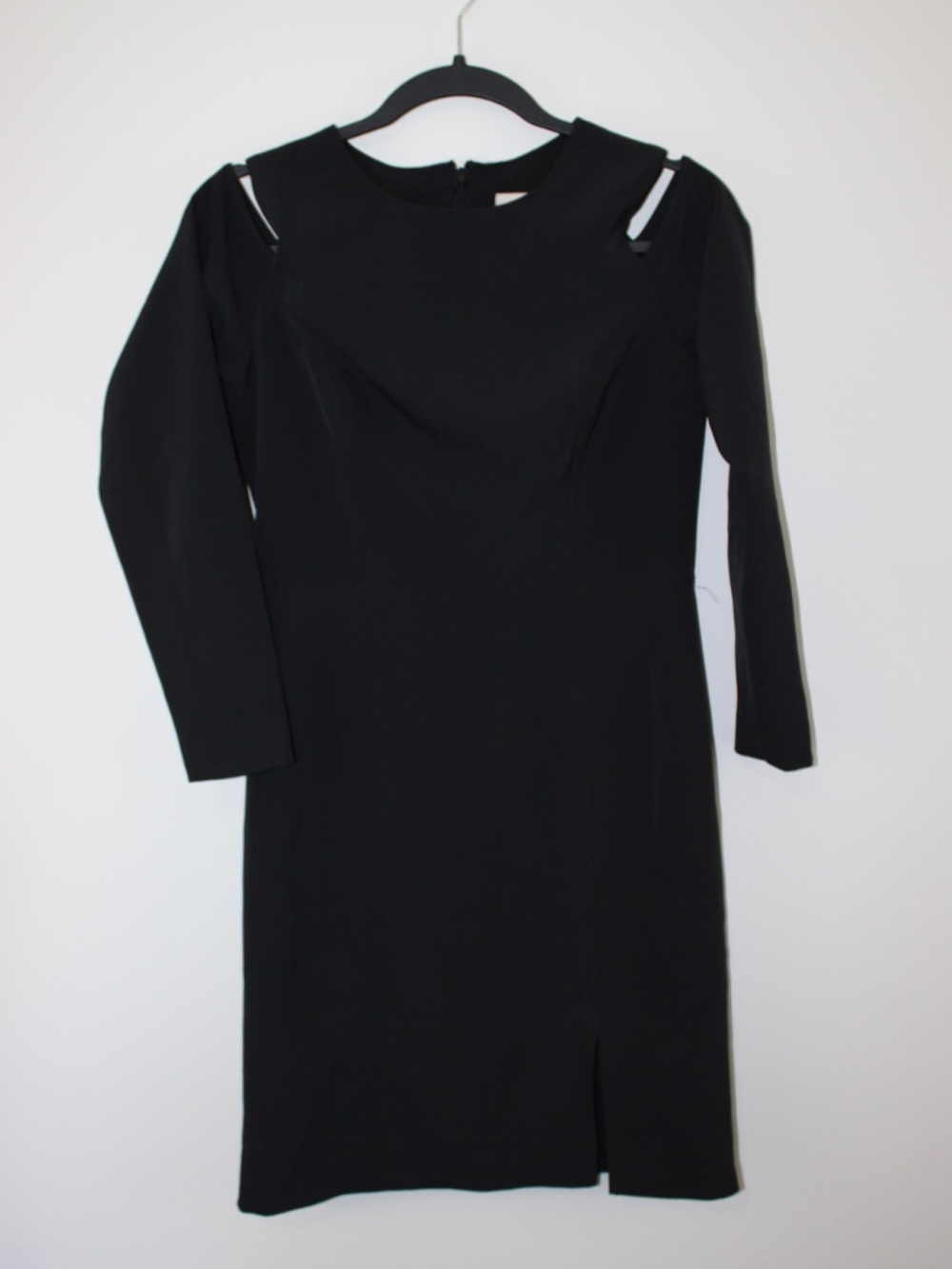 Aidan Mattox Black Cold Shoulder Cutout Sheath Dress Size 6
